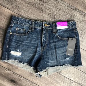 Navy Blue Jean Shorts